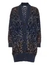 Brunello Cucinelli Cardigan Mit Pailletten In Blue