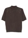 Brunello Cucinelli Sequin-embellished Cashmere Top In Brown
