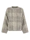 Brunello Cucinelli Sequin-embellished Chunky-knit Sweater In Gray