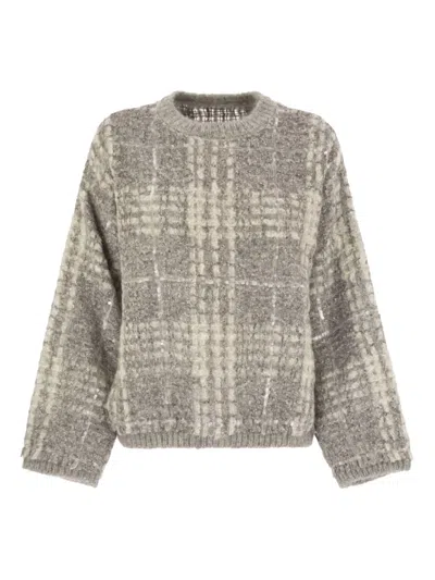BRUNELLO CUCINELLI SEQUIN-EMBELLISHED CHUNKY-KNIT SWEATER