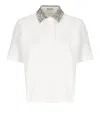 Brunello Cucinelli Sequin-embellished Cotton Polo Shirt