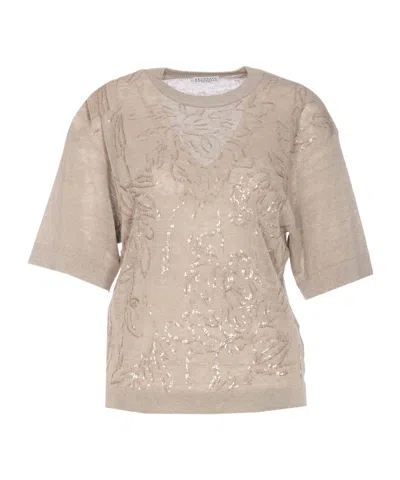 BRUNELLO CUCINELLI BRUNELLO CUCINELLI CREWNECK KNITTED TOP