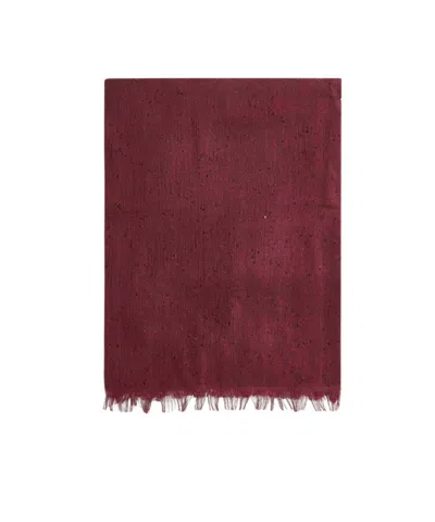 BRUNELLO CUCINELLI BRUNELLO CUCINELLI SEQUIN EMBELLISHED FRAYED EDGE SCARF
