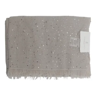 Brunello Cucinelli Grey Linen Scarves