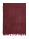 Brunello Cucinelli Sequin-embellished Fringed Scarf In Red