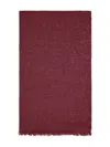 Brunello Cucinelli Cashmere And Silk Diamond Yarn Scarf In Burgundy