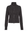 Brunello Cucinelli Sequin-embellished High-neck Cardigan In Black