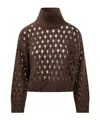 Brunello Cucinelli Sequin-embellished High-neck Sweater In Multi