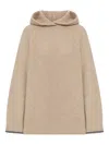 Brunello Cucinelli Sequin-embellished Hooded Cashmere Sweater In Brown
