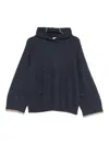 Brunello Cucinelli Sequin-embellished Hoodie In Blue