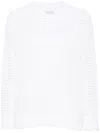 Brunello Cucinelli Sequin Embellished Knit Jumper In White
