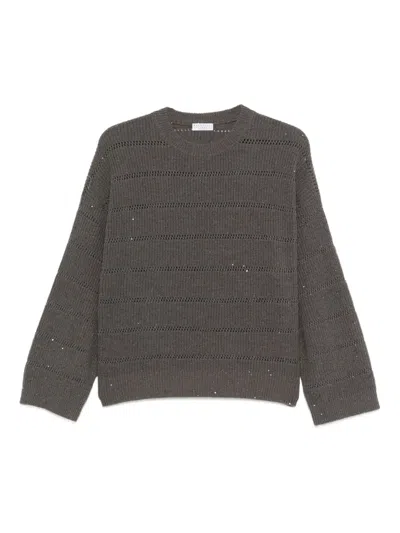 Brunello Cucinelli Sequin-embellished Knit Sweater