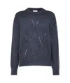 Brunello Cucinelli Sequin-embellished Knitted Jumper In Black