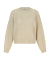 Brunello Cucinelli Sequin Sweater Sweaters And Cardigans White In Nude