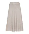 Brunello Cucinelli Sequin-embellished Knitted Midi Skirt In Nude