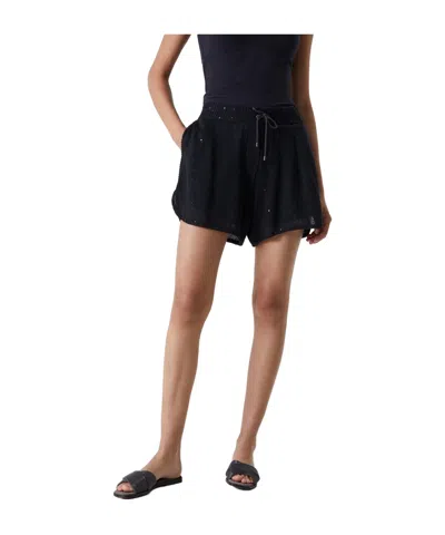 Brunello Cucinelli Sequin-embellished Knitted Shorts In Black
