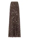 Brunello Cucinelli Sequin-embellished Maxi Skirt In Brown