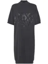 Brunello Cucinelli Sequin-embellished Midi Dress In Grey