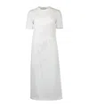Brunello Cucinelli Bead-embellshed Twill Midi Dress In White