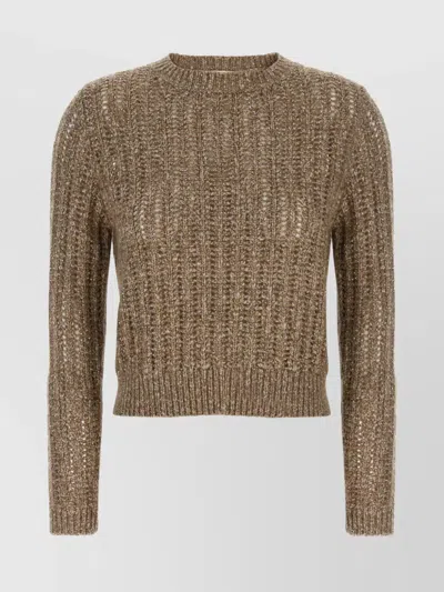 BRUNELLO CUCINELLI SEQUIN EMBELLISHED NET SWEATER