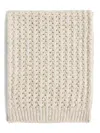 Brunello Cucinelli Sequin-embellished Ribbed Scarf In Gray