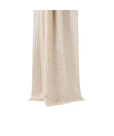 BRUNELLO CUCINELLI BRUNELLO CUCINELLI SEQUIN EMBELLISHED FRAYED EDGE SCARF