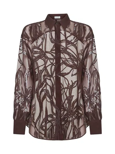 BRUNELLO CUCINELLI SEQUIN-EMBELLISHED SHIRT