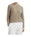 Brunello Cucinelli Sequin-embellished Sweater In Brown