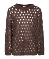 Brunello Cucinelli Sequin-embellished Sweater In Brown