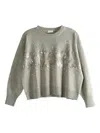 Brunello Cucinelli Sequin-embellished Sweater In Gray
