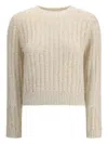 Brunello Cucinelli Sequin-embellished Sweater In Neutral