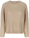 Brunello Cucinelli Sequin Sweater Sweaters And Cardigans In Neutrals