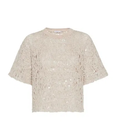 BRUNELLO CUCINELLI SEQUIN-EMBELLISHED T-SHIRT