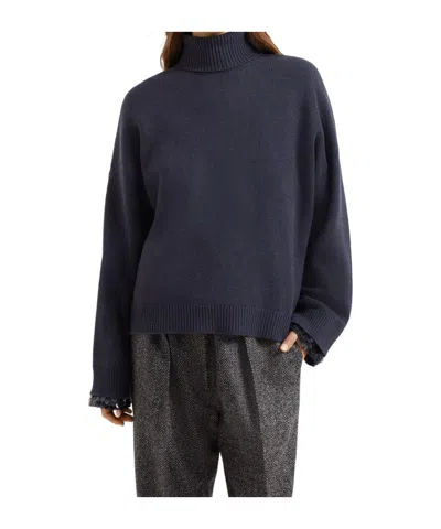 BRUNELLO CUCINELLI SEQUIN-EMBELLISHED TURTLENECK SWEATER