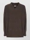 Brunello Cucinelli Sequin Embellished V-neck Cashmere Silk Sweater