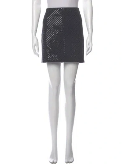 Pre-owned Brunello Cucinelli Sequin Embellishments Mini Skirt In Gray