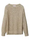 Brunello Cucinelli Bluse Mit Pailletten In Neutrals