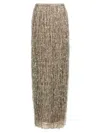Brunello Cucinelli High Waist Sequin Fringed Skirt In Beige