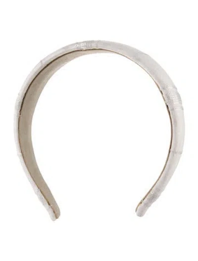 Pre-owned Brunello Cucinelli Sequin Headband In White