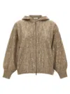 BRUNELLO CUCINELLI BRUNELLO CUCINELLI SEQUIN HOODED CARDIGAN