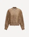 Brunello Cucinelli Sequin Jacket In Brown