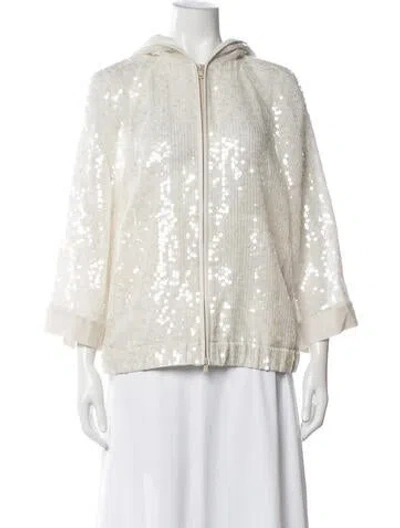 Pre-owned Brunello Cucinelli Sequin Jacket In Neutrals