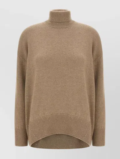 BRUNELLO CUCINELLI SEQUIN KNIT HIGH NECK SWEATER