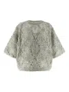 Brunello Cucinelli Sequin Knitted Sweater In Gray