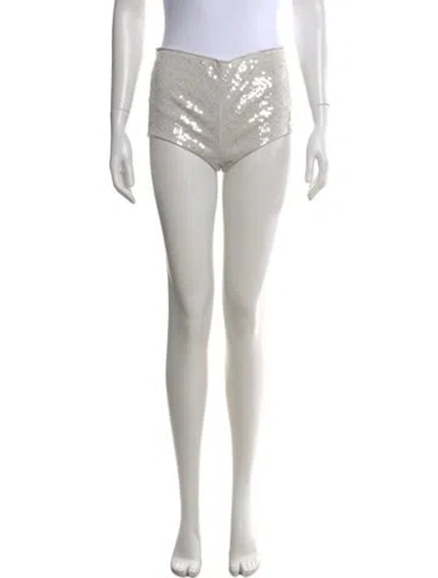 Pre-owned Brunello Cucinelli Sequin Mini Shorts W/ Tags In Gray