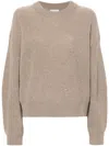 Brunello Cucinelli Sequin Ribbed-knit Jumper In Neutral