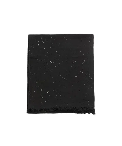 BRUNELLO CUCINELLI BRUNELLO CUCINELLI SEQUIN-EMBELLISHED FRAYED SCARF