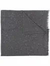 Brunello Cucinelli Sequin-embellished Scarf In Gray