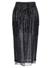 Brunello Cucinelli Sequinned High-waist Skirt In Gray