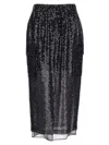 Brunello Cucinelli Sequinned High-waist Skirt In Gray